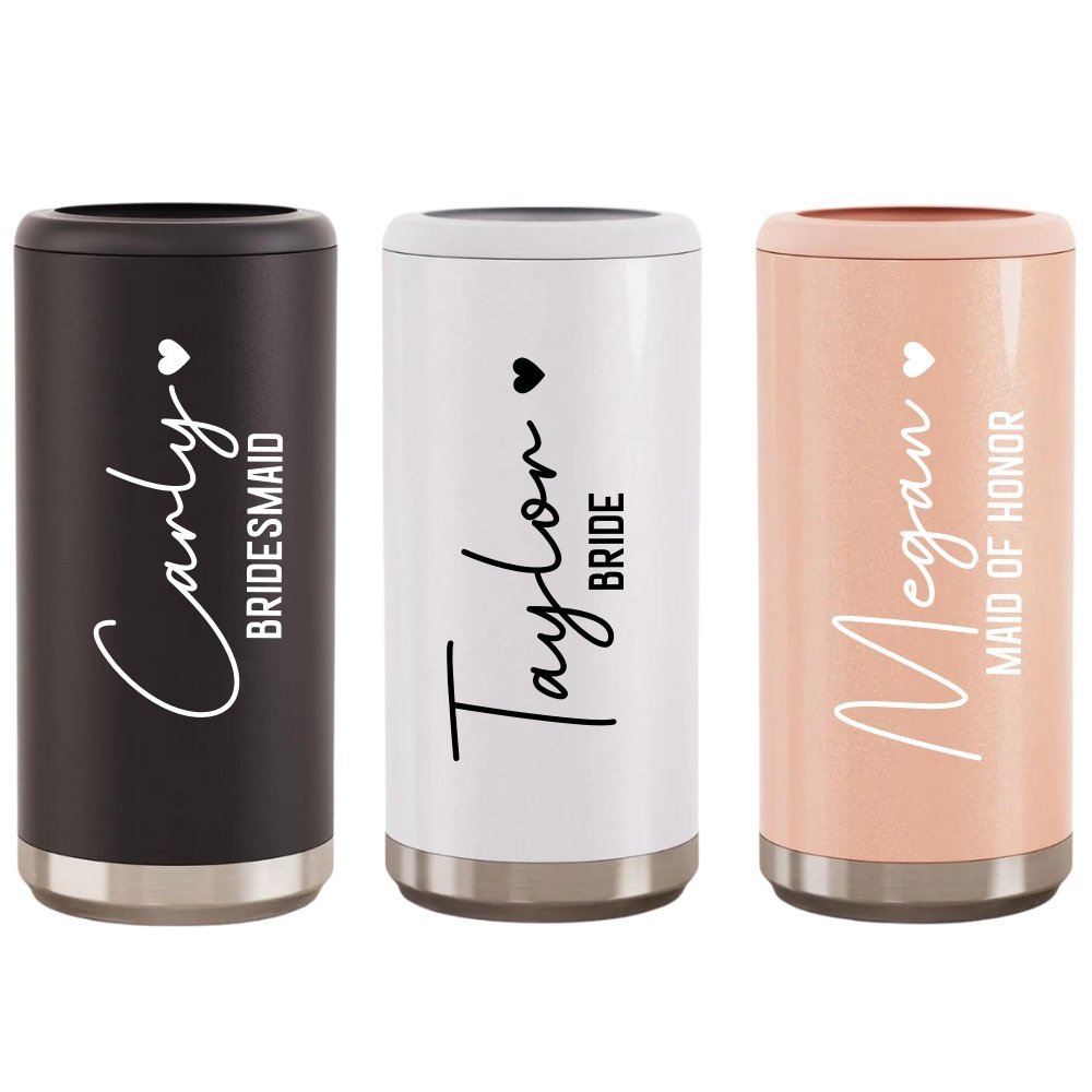 Monogram can cooler, Personalized Beverage Holder/Laser engraved