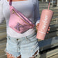Pink Fanny Pack with Patches