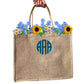 Circle Monogram Jute Carryall