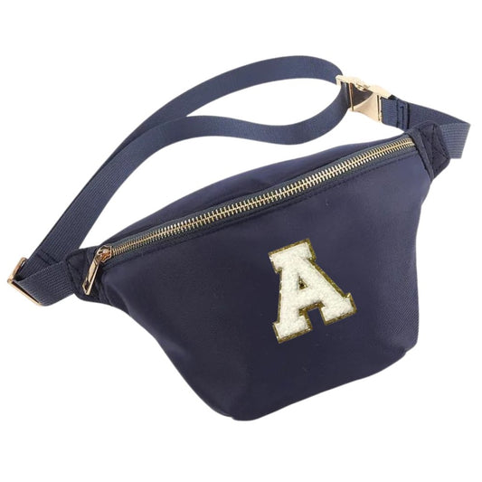 Navy Fanny Pack with Patches