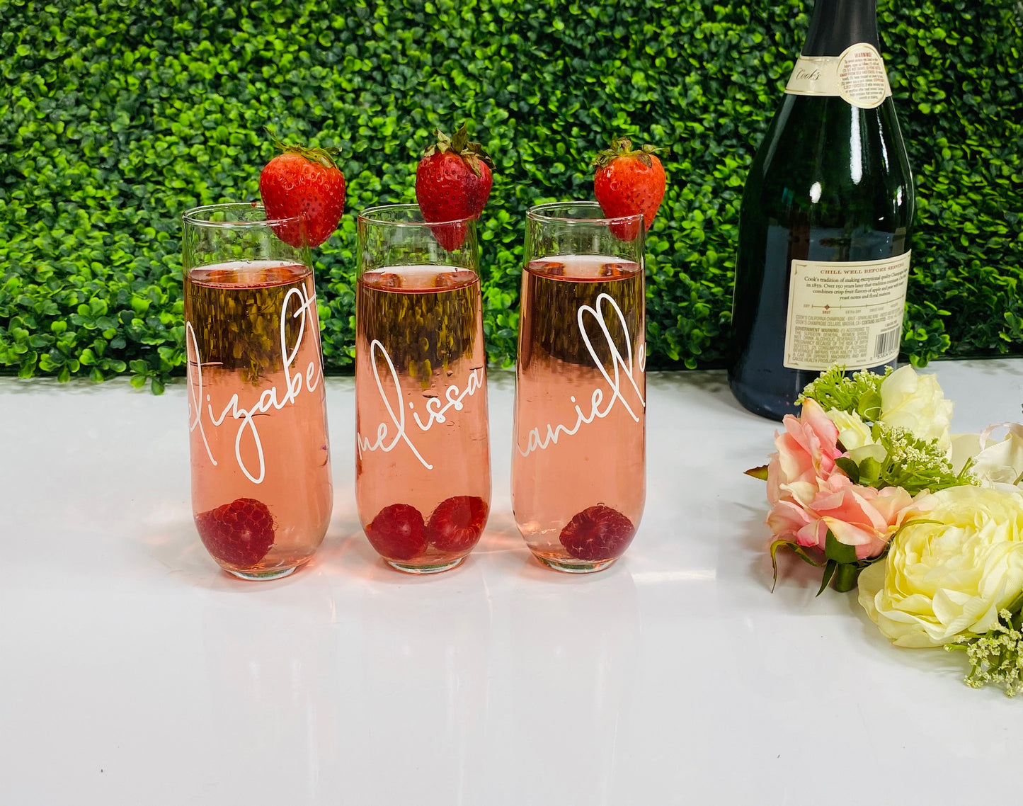 Custom Champagne Stemless Flute