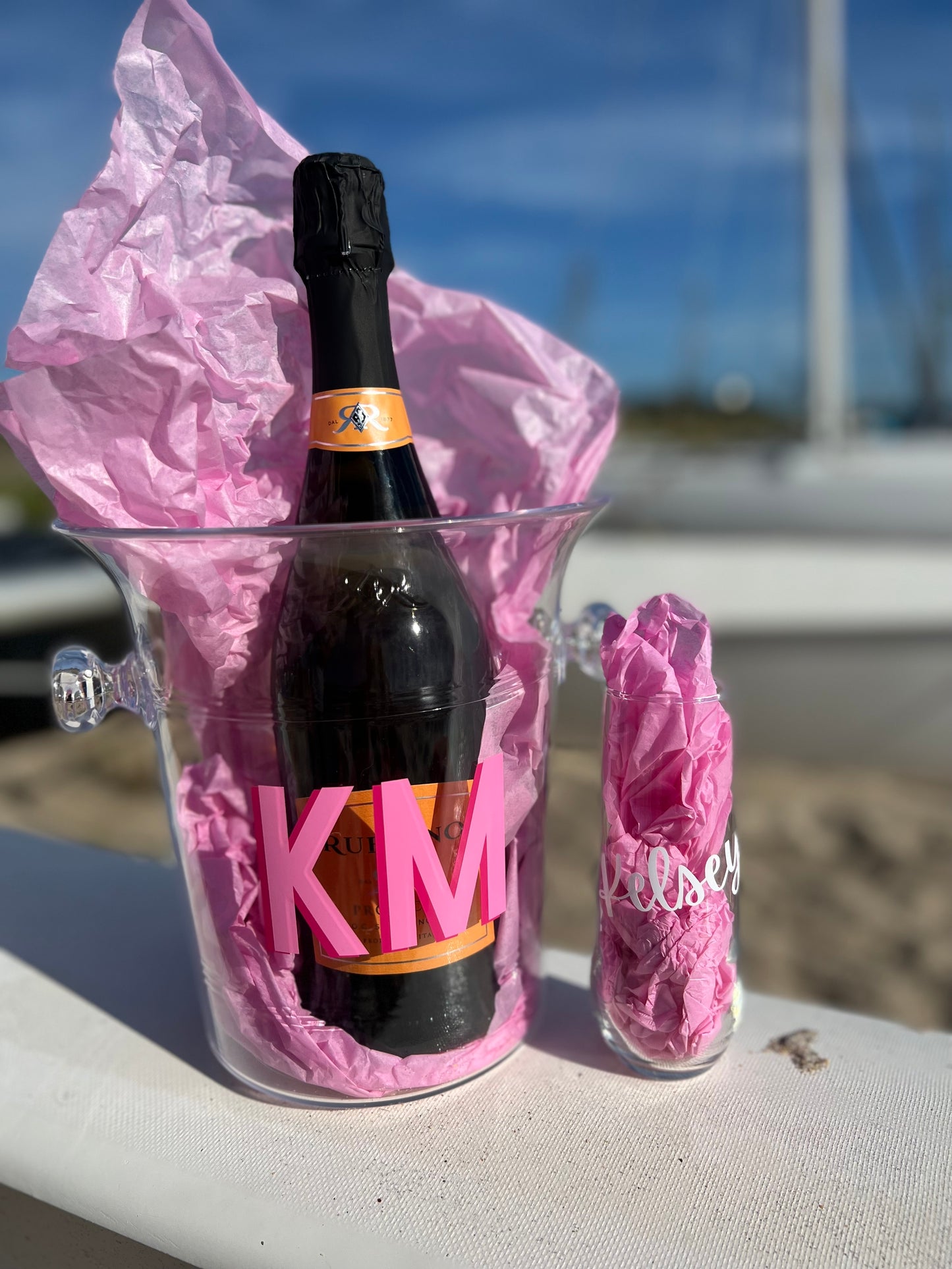 Custom Champagne Stemless Flute