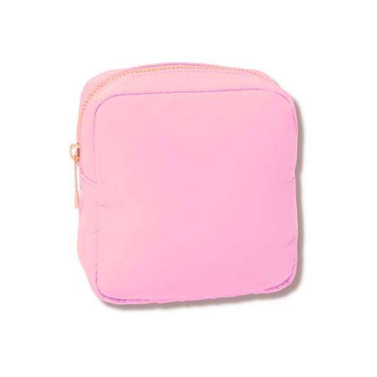 Pink Cosmetic Pill Pouch with Patches