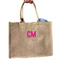 Shadow Monogram Jute Carryall