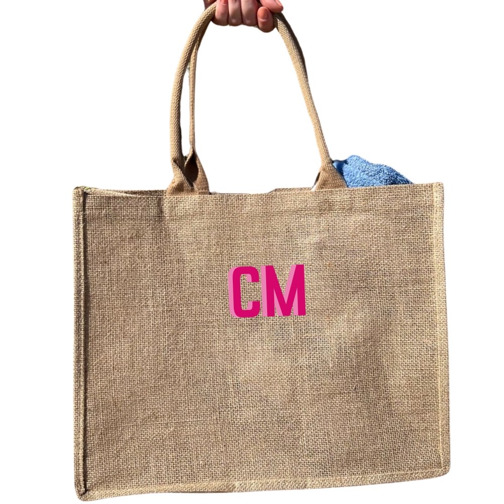 Shadow Monogram Jute Carryall