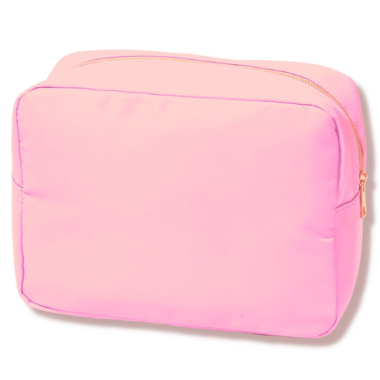 Pink Cosmetic Bag with Patches