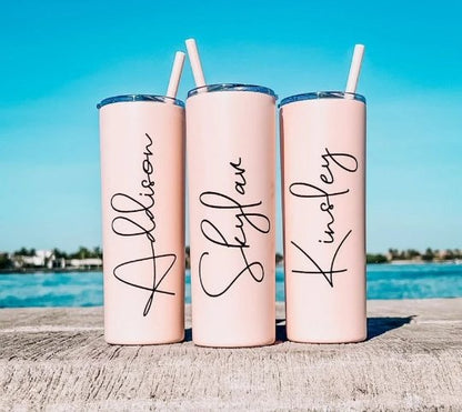 Personalized Skinny Acrylic Tumbler, Tumbler Party Favor